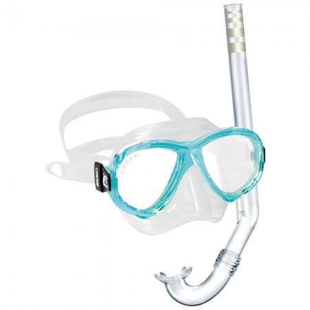 Cressi Perla Mare Set Jr Maschera + Aeratore Tubo col. ACQUAMAR.